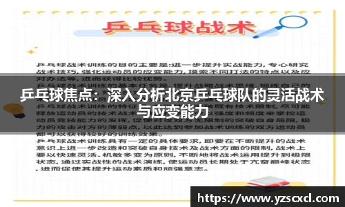 乒乓球焦点：深入分析北京乒乓球队的灵活战术与应变能力