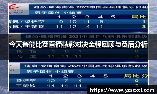今天鲁能比赛直播精彩对决全程回顾与赛后分析