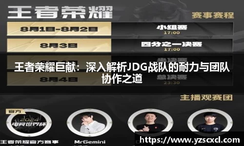 王者荣耀巨献：深入解析JDG战队的耐力与团队协作之道